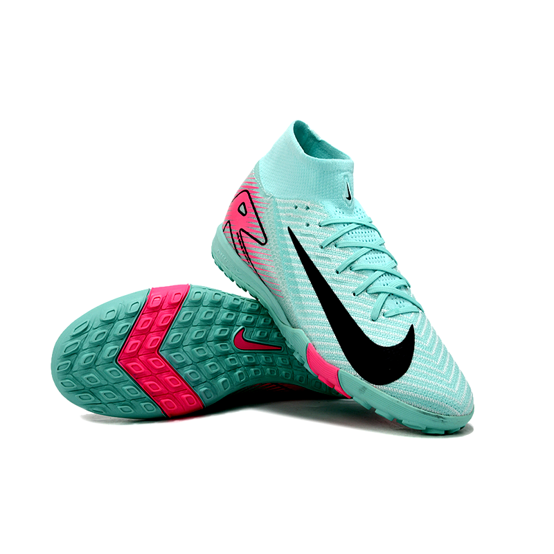 Nike AIR Zoom Mercurial Vapor 16 Elite FG - Azul e Rosa (Botinha)