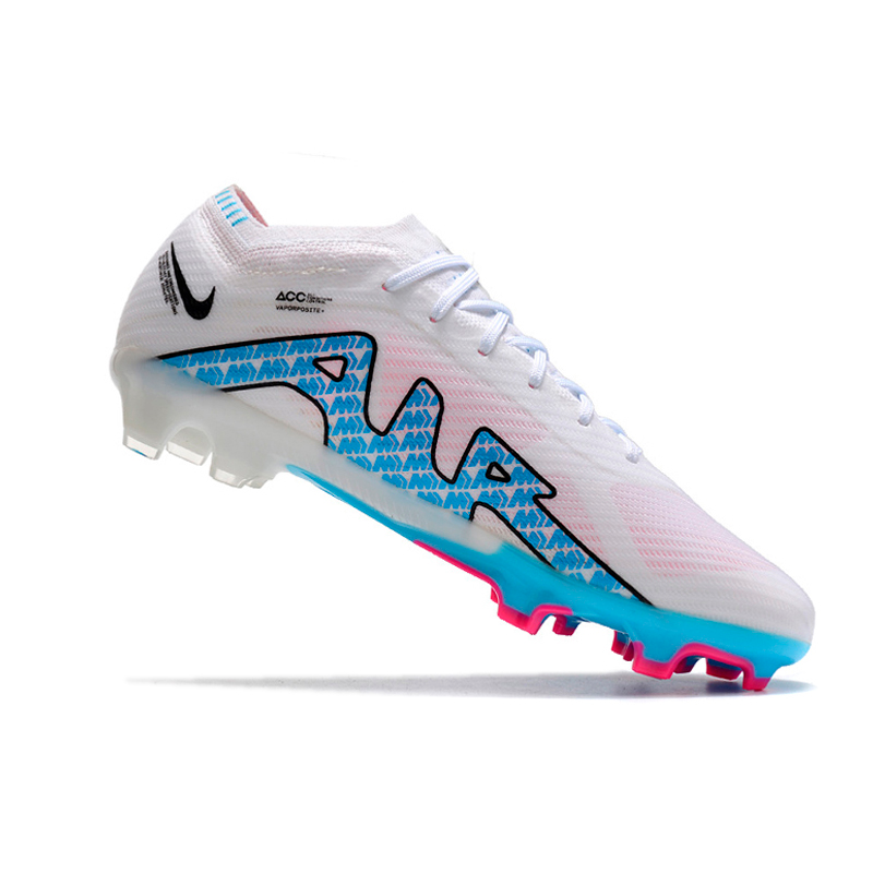 Chuteira Campo Nike Air Zoom Mercurial Vapor 15 Elite FG Branca e Azul