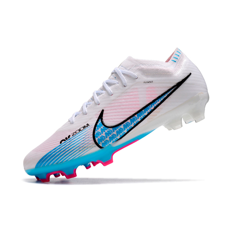 Chuteira Campo Nike Air Zoom Mercurial Vapor 15 Elite FG Branca e Azul