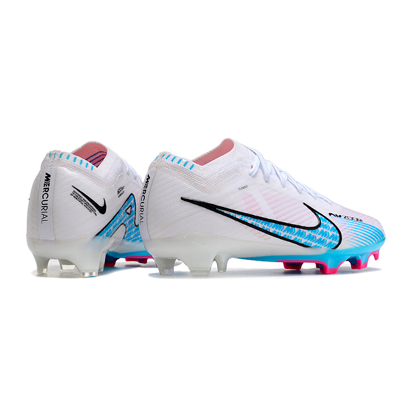 Chuteira Campo Nike Air Zoom Mercurial Vapor 15 Elite FG Branca e Azul