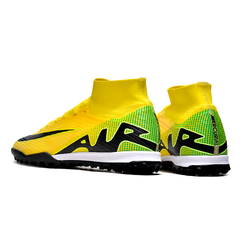 Nike Air Zoom Mercurial Vapor 15 Elite TF - Verde e Amarela (Botinha)