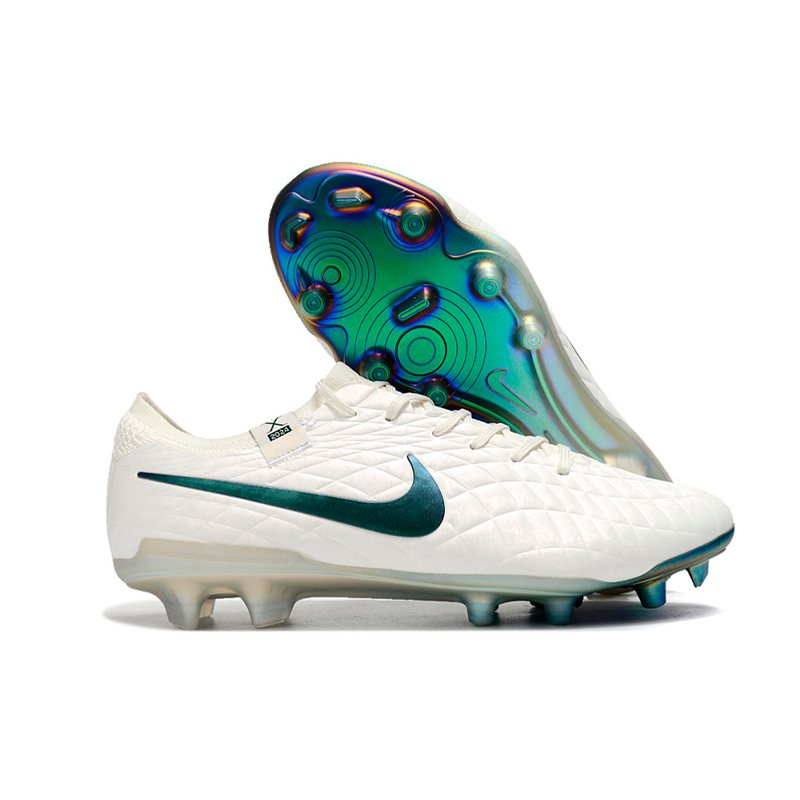 Chuteira Campo Nike Tiempo Legend 10 Elite FG Brano e Esmeralda
