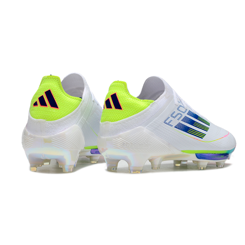 Adidas F50 Elite FG Laceless Fast Reborn - Branca, Azul, Verde e Rosa