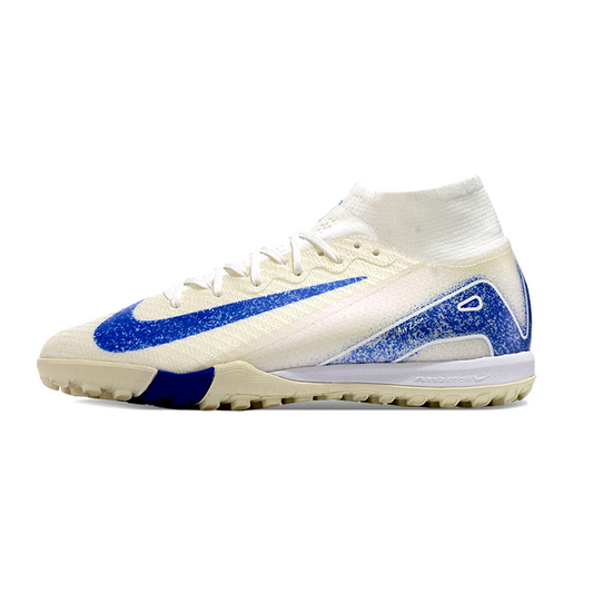 Nike AIR Zoom Mercurial Vapor 16 Elite FG - Creme e Azul (Botinha)