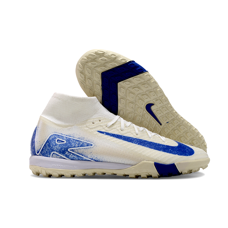 Nike AIR Zoom Mercurial Vapor 16 Elite FG - Creme e Azul (Botinha)