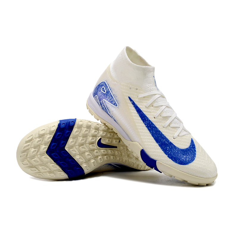 Nike AIR Zoom Mercurial Vapor 16 Elite FG - Creme e Azul (Botinha)