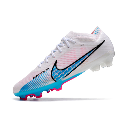 Chuteira Campo Nike Air Zoom Mercurial Vapor 15 Elite FG Branca e Azul